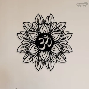 Arte de pared de metal mandala, decoración de pared de metal, decoración del hogar, colgantes de pared, regalos de yoga - Imagen 1 de 9