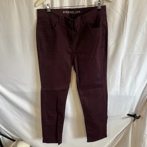 Marks And Spencer Womens Purple Straight Leg Jeans Size 14L - Picture 1 of 5