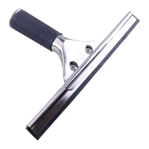 25cm Stainless Steel Window Cleaning Equipment Glass Rubber Squeegee Blade - Picture 1 of 7