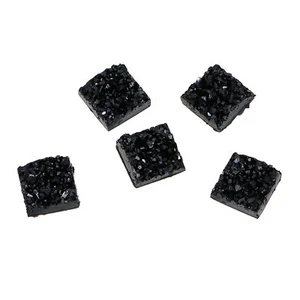10 x Midnight Black - 12mm Square Druzy - Bild 1 von 1