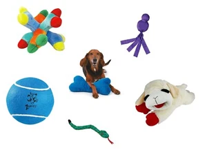 Big Dog Toy Bundles Large Breed Squeak Play Toss Tug Cuddle Chew Bulk Packs - Picture 1 of 44