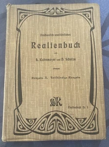 Realienbuch Nr. 1 aus 1908 Kahnmeyer und Schulze Top Zustand antiquarisch - Bild 1 von 11