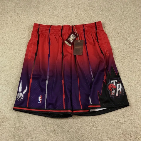 Mitchell & Ness Toronto Raptors Shorts Mens XL Swingman Red Purple Cover
