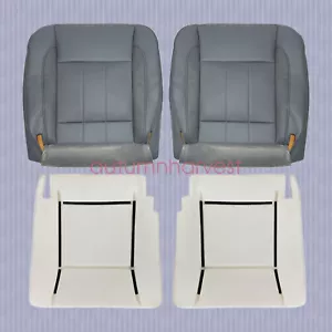 Fits 2006-09 Dodge Ram 1500 Front Leather Bottom Seat Cover & Foam Cushion Gray - Picture 1 of 21