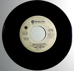 HANK THOMPSON- Just An Old Flame/ Don't Get Around Much- Vinyl 45rpm 1977 PROMO - Picture 1 of 4