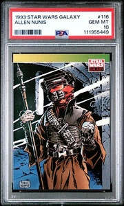 1993 Star Wars Galaxy #116 Allen Nunis PSA 10 Bounty Hunter Boushh - Picture 1 of 2