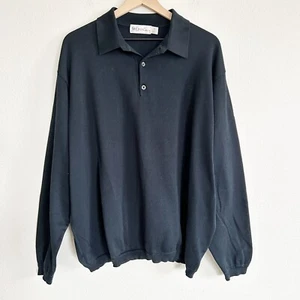 St Croix Knit Sweater Womens XXL Blue Henley Long Sleeve Pullover Classic Polo - Picture 1 of 7