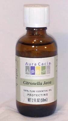 Aceite de citronela 2 fl oz - Aceite esencial puro de citronela Java de Aura Cacia (59 ml) Foto 1 de 3