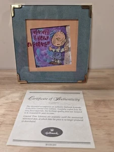 A Neat Philosophy Comic Strip Peanuts Gallery Hallmark Limited NIB Pigpen COA - Picture 1 of 3