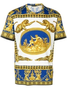 Versace T-Shirt Herren Barocco Gold PRINT NWT NEU SECURITY ETIKETT - Bild 1 von 10