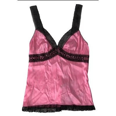 Dolce & Gabbana Rosa Encaje Seda Prendas para dormir Camisola Top Ropa interior/IT2 | S/Rosa Nuevo con etiquetas Foto 1 de 4