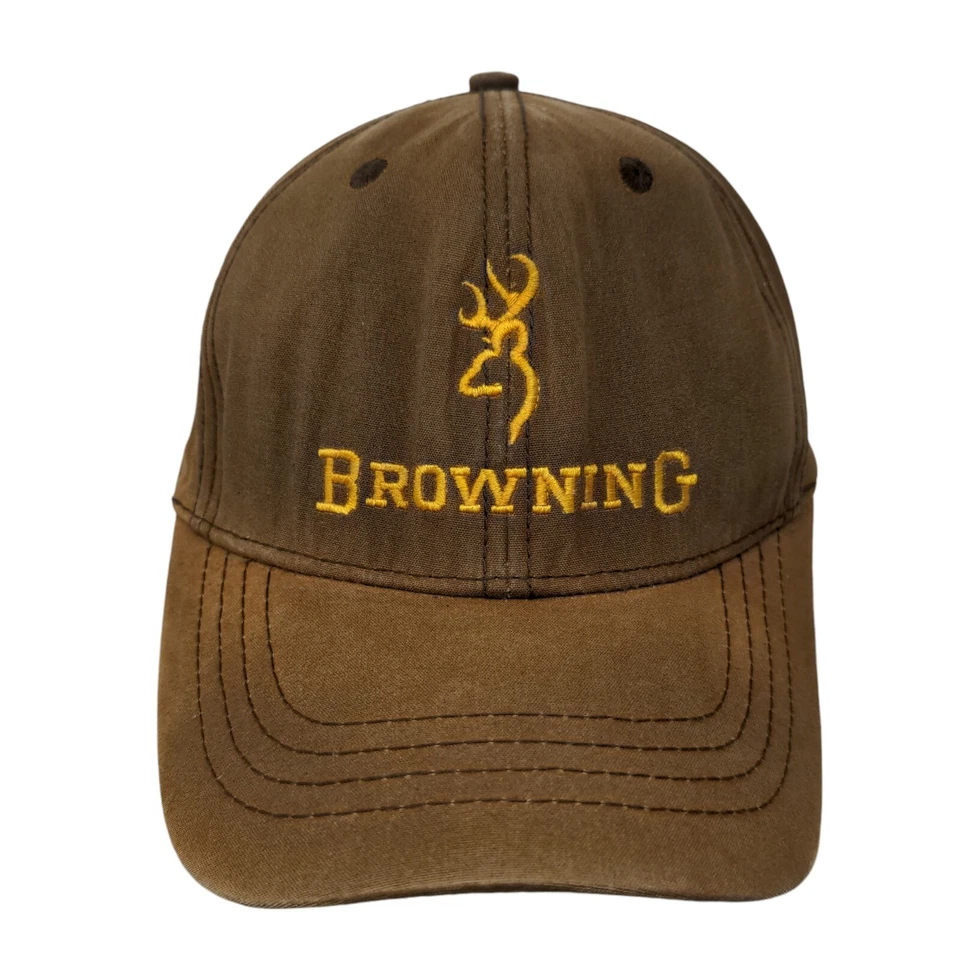 Sombrero Browning Strapback Marrón OSFA Ajustable Bordado Ventilado Agujeros Algodón Foto 1 de 4