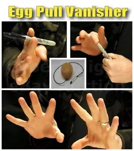 EGG PULL VANISHER MAGIC TRICK VANISH SHARPIE PAPER MONEY SPONGE BALL SILK HANKY - Picture 1 of 5