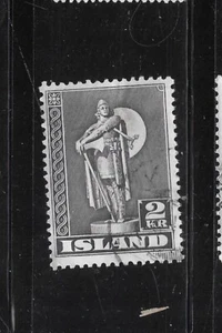 ISLAND SC# 229 1939 2KR THORFINN USED GEDENK ALTE SEHR SCHÖNE BRIEFMARKE - Bild 1 von 1