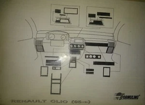 Habillage de tableau de bord carbone rouge pour RENAULT Clio I aprés 1995 - Imagen 1 de 4