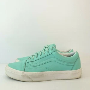 Vans Off the Wall Unisex Low Leather Sneakers Mint Green US Men 5.5 Women 7 - Picture 1 of 7