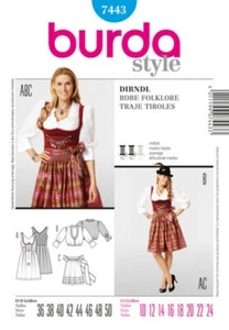 burda style Nr. 7443 Dirndl Gr. 36 - 50 - Bild 1 von 4