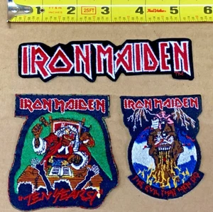 Lot Of 3 ~ NICE! ~ Licensed Iron Maiden Embroidered Patches ~ Iron on - Picture 1 of 4