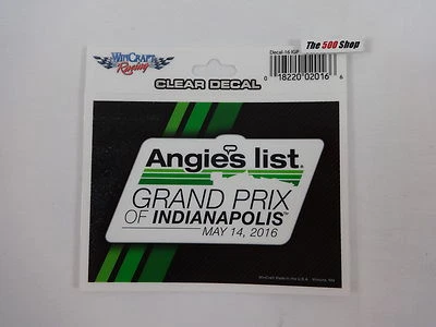 2016 Angie's List Grand Prix of Indianapolis Event Collector Decal New Indy - Image 1 of 4