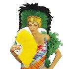 GELBER FEDERFÄCHER Karneval Fasching Brasilien Rio Show Kostüm Fächer gelb 4718