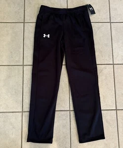 NWT - Under Armour UA Youth Large LG L Black Fleece Athletic Pants Loose Fit - Picture 1 of 7