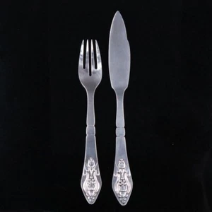 Georg Jensen. Silver Fish Set for eight pers. - Fuchsia / Klokke #2. (16) - Picture 1 of 1