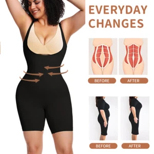 Women Slimming Bodysuit Seamless Full Body Shaper Tummy Control Shapewear Shorts - Picture 1 of 25