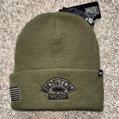 Новый Boston Bruins ' 47 бренд НХЛ вязаный Beanie шляпа военной оценки OHT крышка - Изображение 1 из 4