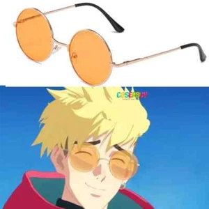 Anime Trigun Cosplay Vash The Stampede Orange Glasses Sunglasses Accessory Gift - Picture 1 of 24