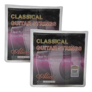 2 paquetes de cuerdas para guitarra clásica AC107-N Alice núcleo de nailon cuerda plateada - Imagen 1 de 6