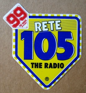 ADESIVO/STICKER "RETE 105 THE RADIO - 99 THE RADIO 105 NETWORK" - Anni '90 - Picture 1 of 1