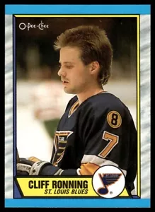 1989-90 O-Pee-Chee Cliff Ronning RC St. Louis Blues #45 - Picture 1 of 2