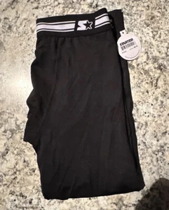 STARTER DRI-STAR Youth Athletic Black Pants Leggings Size Medium  dri-star NWT - Picture 1 of 3