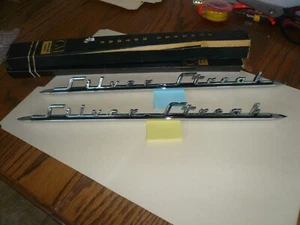 1948 Pontiac Silver Streak Hood Script Emblems NOS - P/N 510559 - Pair - Picture 1 of 6