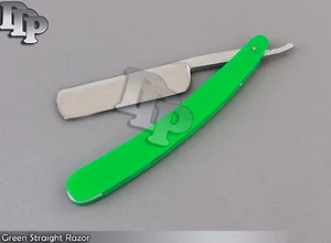 Rasoio Dritto Verde Prima Qualità Acciaio al Carbonio BTS-705 - Foto 1 di 3