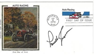 Подписанный автограф Парнелли Джонса чемпиона FDC Indianapolis 500 Baja 1000 USAC - Изображение 1 из 2