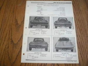 1960 - 1967 Chevrolet Corvette Motor's Car Crash Book Pages - Vintage - Bild 1 von 5