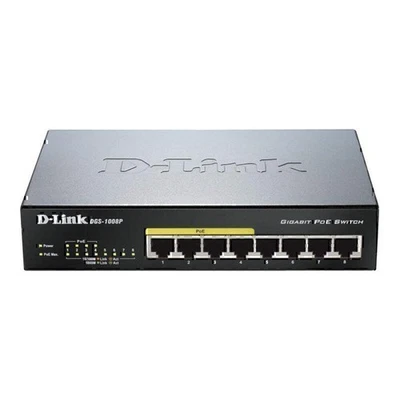 D-Link 8-Port Gigabit PoE+ Unmanaged Switch - Image 1 of 3