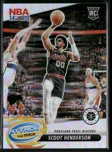 2023-24 Hoops Premium Stock #6 Scoot Henderson Attack The Rack Silver Prizm - Foto 1 di 2