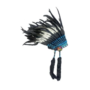 Feather Headdress Costume Handcrafted Halloween Adults Headdress - Picture 1 of 6