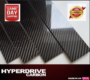 Barra a strisce in fibra di carbonio lucida Twill diverse dimensioni spessore 1,2,3,4,5 mm - Foto 1 di 3