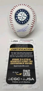 Julio Rodriguez Signed Rawlings Official Seattle Mariners Logo Baseball JSA COA - Picture 1 of 3