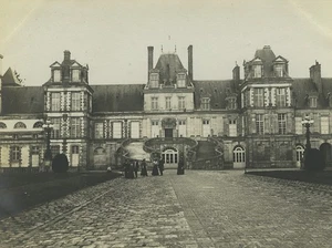 Frankreich Schloss Fontainebleau Familienspaziergang altes Schnappschussfoto 1900 #1 - Bild 1 von 3