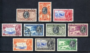 CAYMAN IS. — SCOTT 85/95 — EDICIÓN PICTÓRICA 1935-36 KGV — USADO — SCV $148 - Imagen 1 de 2