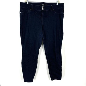Torrid Jegging Jeans High Rise Dark Blue Women's Size 22R  - Picture 1 of 7