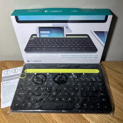Logitech K480 Wireless Bluetooth Multi-Device Keyboard QWERTY - PC/ios/Tablet - Image 1 of 4