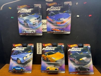 2017 Hot Wheels Premium FAST & FURIOUS Fast Imports Complete Set of 5 cars - Image 1 of 4