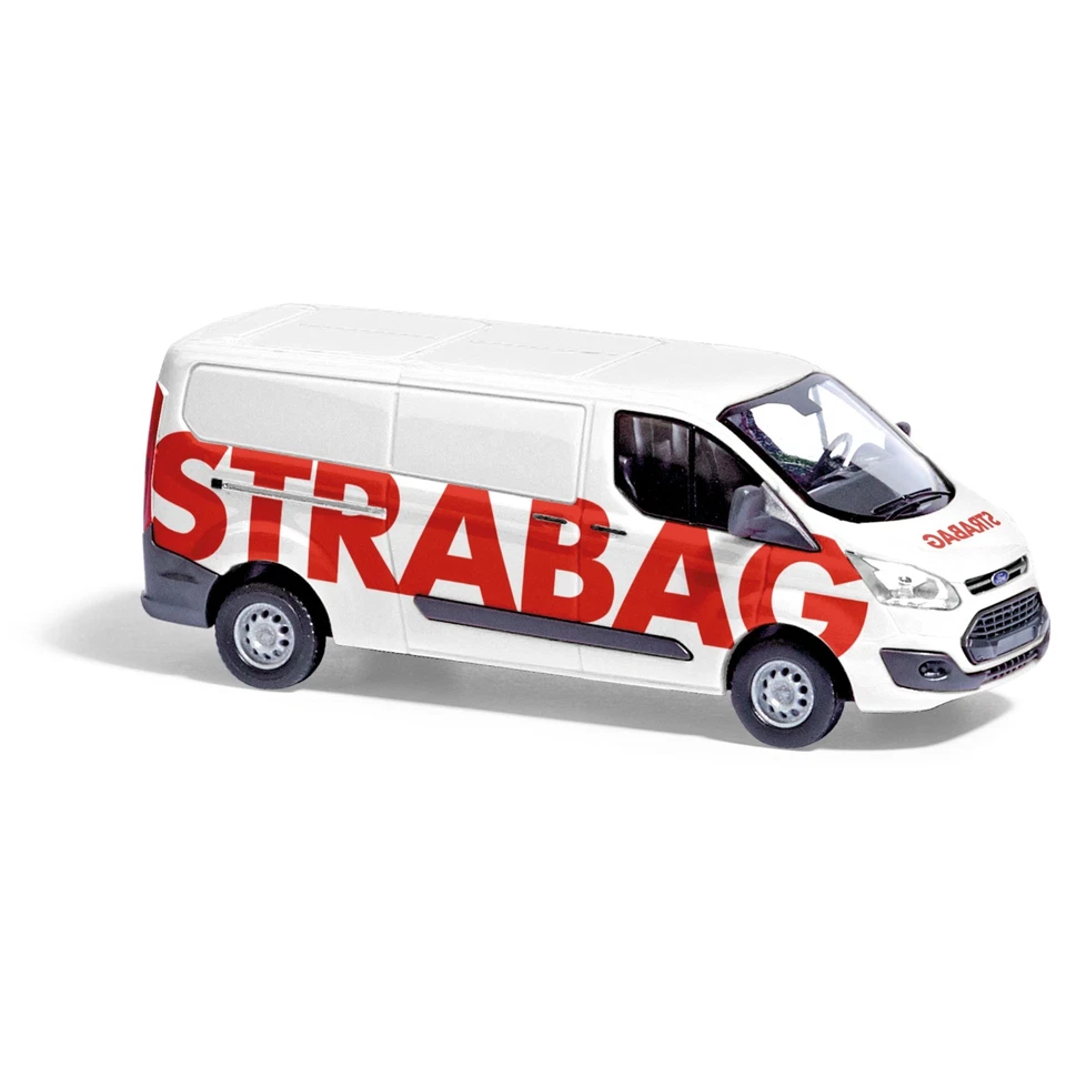 Busch 52442 Ford Transit Custom Kasten (2012) "STRABAG" in weiß 1:87/H0 NEU/OVP - Bild 1 von 1