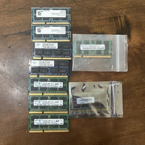 Lot of 9 Mixed Brands DDR3,DDR2 Laptop RAM/MEMORY Untested - Picture 1 of 11
