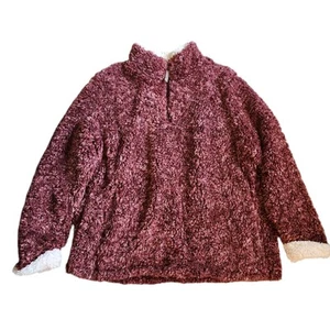 Suéter difuso vintage resistente a la intemperie para mujer talla XXL 1/4 cremallera cuello falso - Imagen 1 de 8